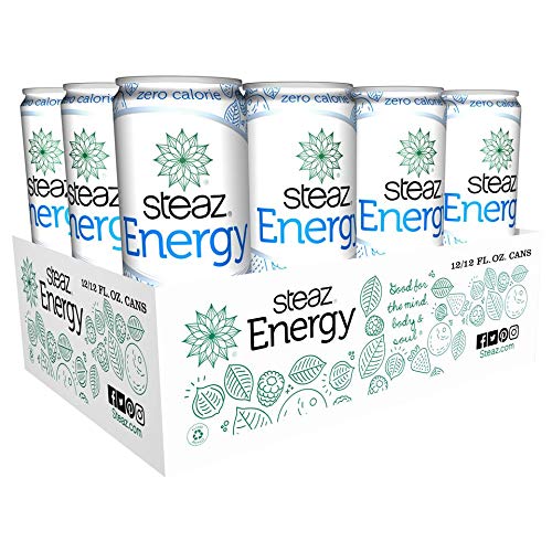 Steaz Zero Calorie Energy Drink, Berry, 12 Fluid Ounce Pack Of 12