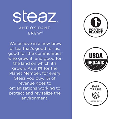 Steaz Organic Iced Green Tea Antioxidant Brew, Blueberry Pomegra...