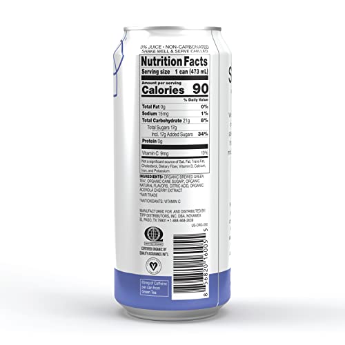 Steaz Organic Iced Green Tea Antioxidant Brew, Blueberry Pomegra...