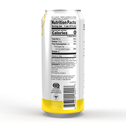 Steaz Organic Iced Green Tea Antioxidant Brew, Unsweetened Lemon...