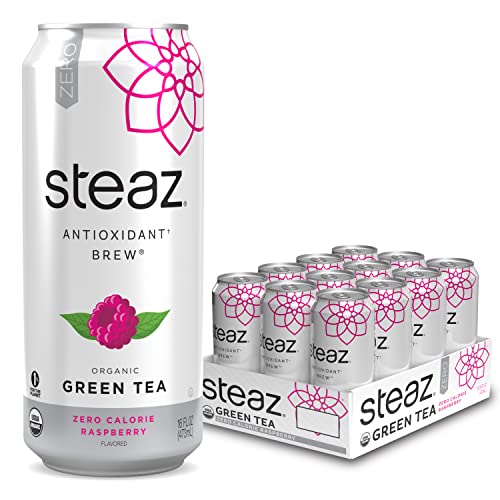 Steaz Organic Iced Green Tea Antioxidant Brew, Zero Calorie Rasp...