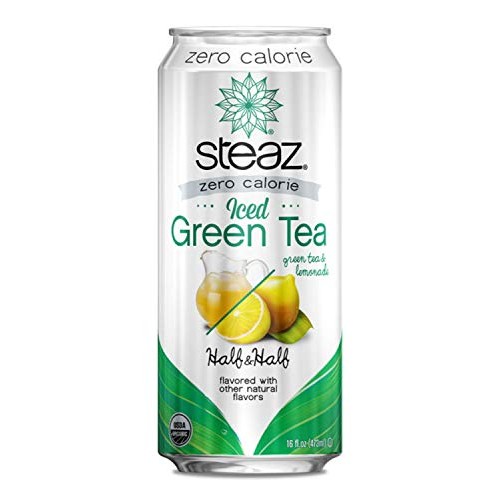 Steaz Organic Zero Calorie Half Iced Green Tea & Half Lemonade, ...