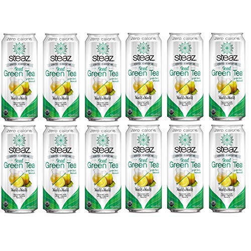 Steaz Organic Zero Calorie Half Iced Green Tea & Half Lemonade, ...