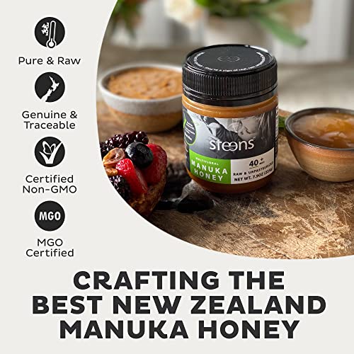 Steens - Raw Manuka Honey MGO 40+, Cold Pressed New Zealand Natu...