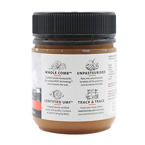 Steens Umf 15 Manuka Honey Mgo 514 8.8 Ounce Jar | Pure Raw Un