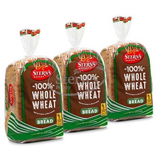 100% Whole Wheat Bread Sliced - 3 Pack - 16 oz per Loaf | Delici...