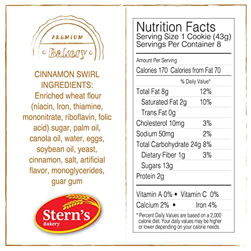 Cinnamon Buns Breakfast Pastry | 24 Cookies Individually Wrapped