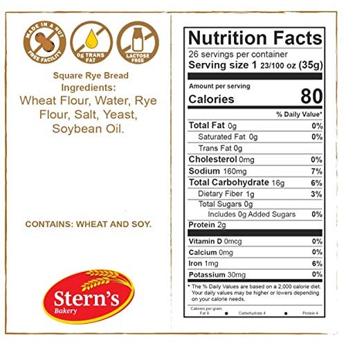 Rye Bread - 3 Pack - 32 Oz Per Loaf | Delicious Sandwich Bread |