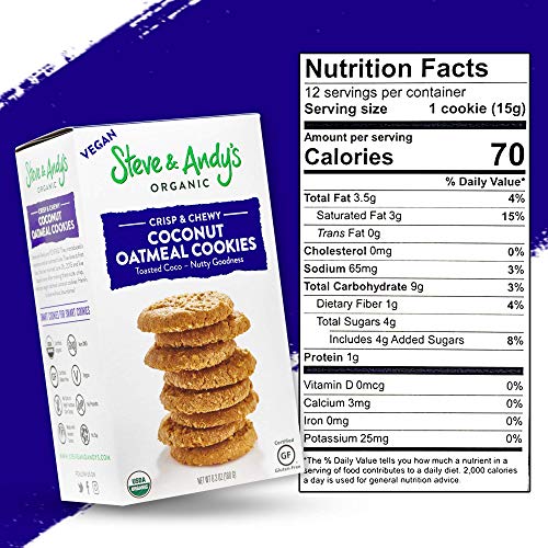 Steve and Andy’s - Soft and Chewy All-Natural Oatmeal Coconut Co...