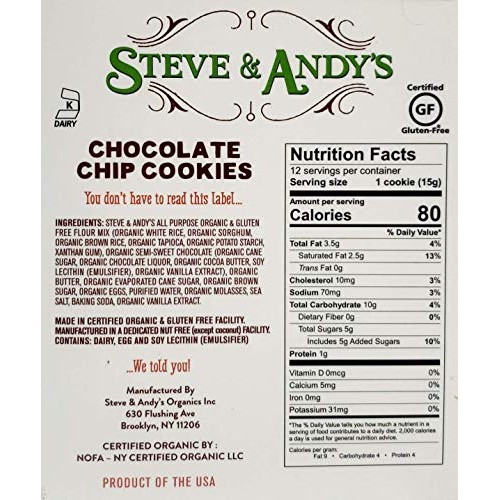 Organic Gluten Free Chocolate Chip Cookies