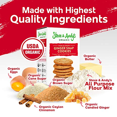 Thin And Crispy All-Natural Ginger Snaps Gingerbread Cookies, Gl