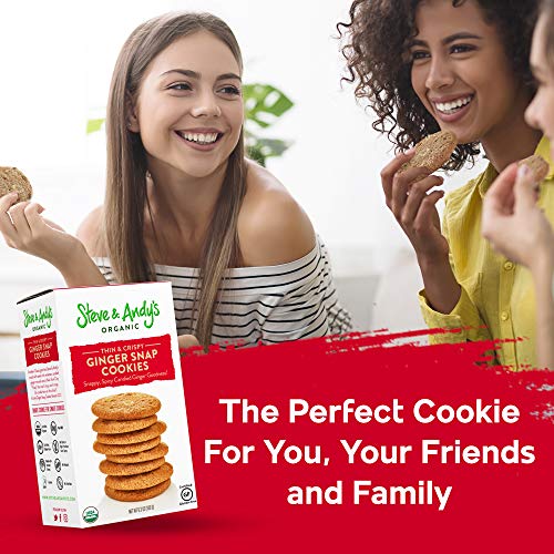 Thin And Crispy All-Natural Ginger Snaps Gingerbread Cookies, Gl