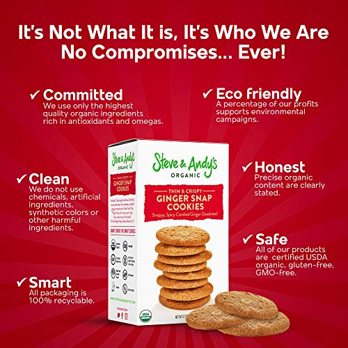 Thin And Crispy All-Natural Ginger Snaps Gingerbread Cookies, Gl