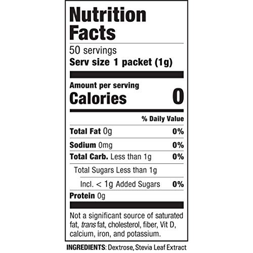 Stevia In The Raw, 50 Count Box