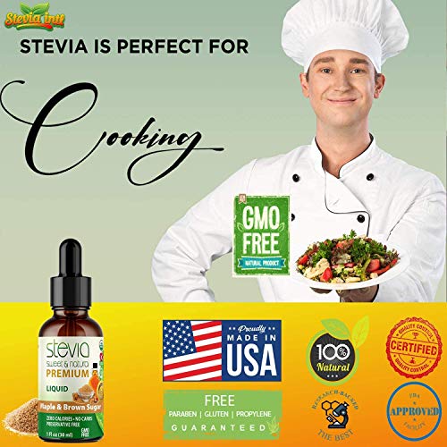 Maple &Amp; Brown Sugar. Premium Stevia Drops. Organic Liquid Stevia