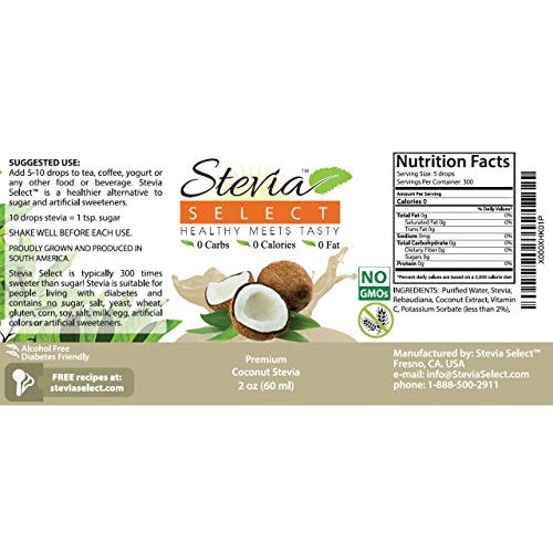 Stevia Drops-Stevia Select-Stevia Liquid Coconut Keto Flavor Dro