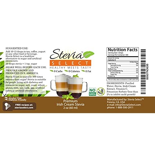 Stevia Drops-Stevia Select-Stevia Liquid Irish Cream Keto Sweet