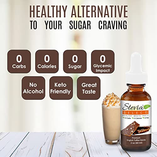 Stevia Drops-English Toffee Stevia Select Stevia Flavor 2 Oz Ste