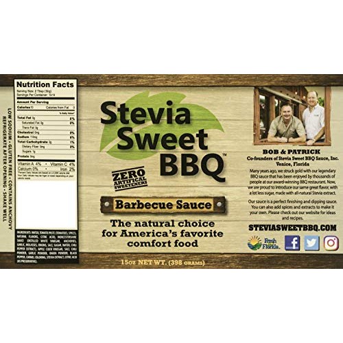 Stevia Sweet Bbq Sauce | Low Sugar 1G, Low Carb, Low Sodium, G