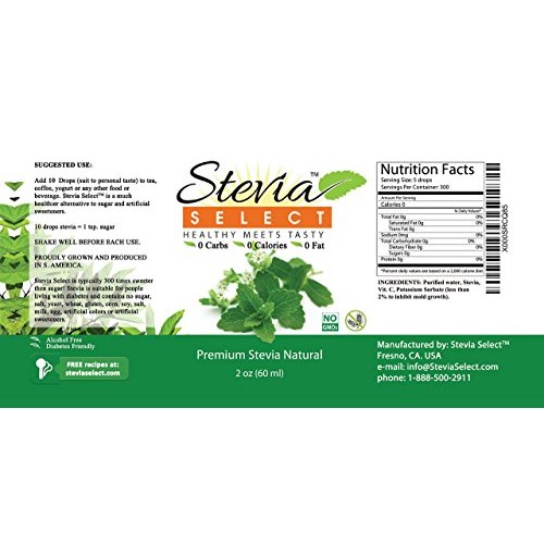 Stevia Drops-Stevia Select-Stevia Liquid Plain Keto Sweetener Dr