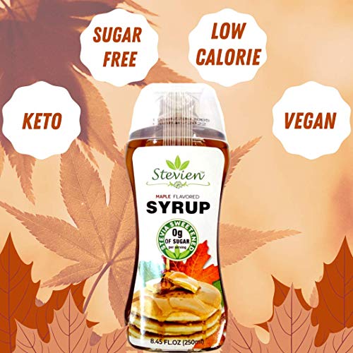 Stevien Keto Sugar Free Maple Syrup - Vegan - Low Carb - Gluten