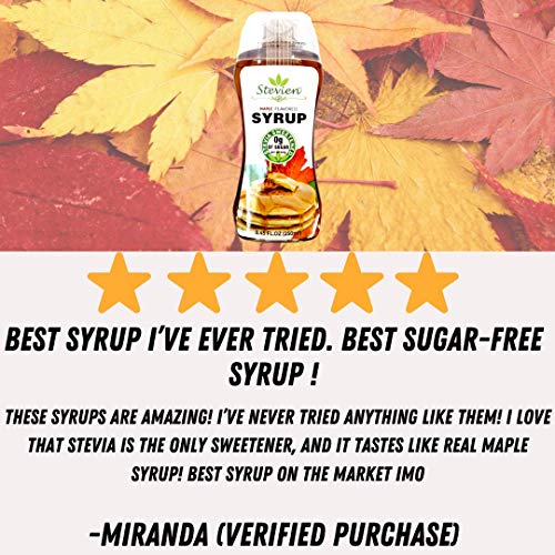 Stevien Keto Sugar Free Maple Syrup - Vegan - Low Carb - Gluten