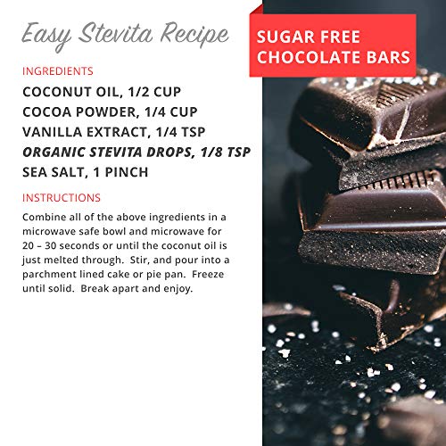 Stevita Organic Liquid Stevia Large - 3.3 Ounces - All Natural S