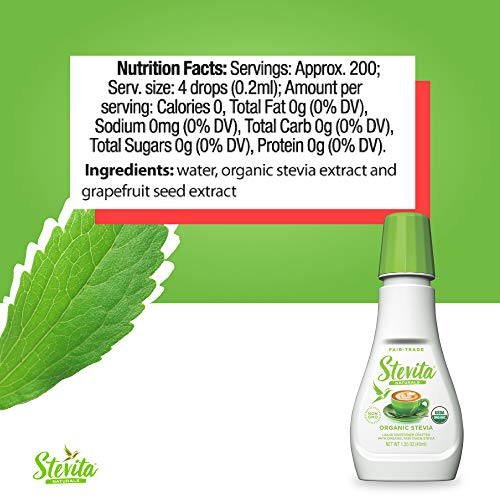 Stevita Organic Liquid Stevia Small 6 Pack - 1.35 Ounces - All