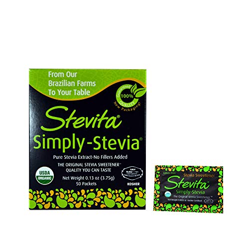 Stevita Simply Stevia Powder - 50 Packets - Pure Stevia All Natu