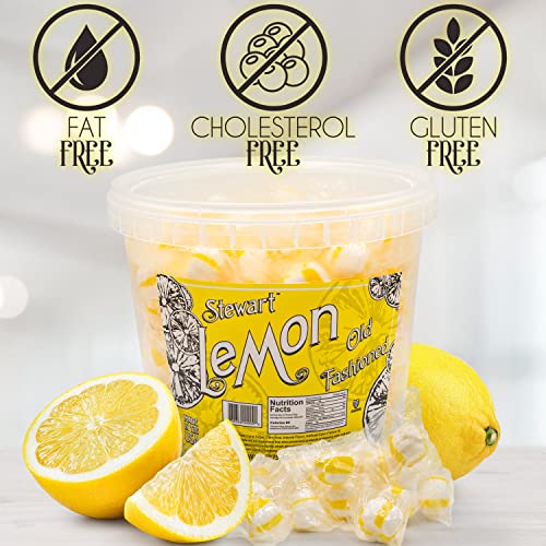 Stewart Old Fashioned Lemon Flavored Pure Sugar Candy Puff Balls...