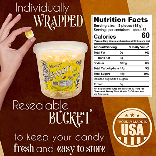 Stewart Old Fashioned Lemon Flavored Pure Sugar Candy Puff Balls...