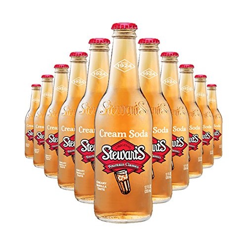 Stewarts Cream Soda, 12 Fl Oz 24 Glass Bottles