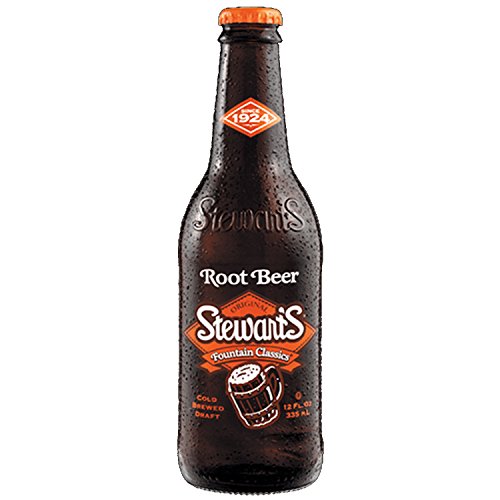 Stewarts Root Beer, 12 Fl Oz 24 Glass Bottles