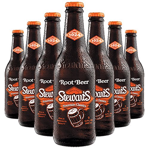 Stewarts Root Beer, 12 Fl Oz 24 Glass Bottles