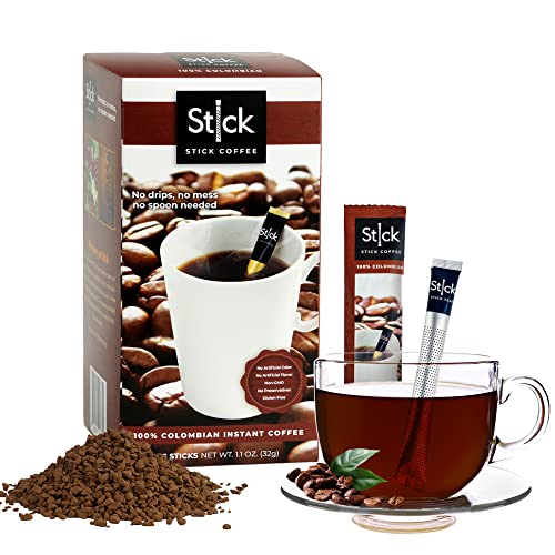 Stick Teas Colombian Instant Coffee - 96 Individually Wrapped Te...