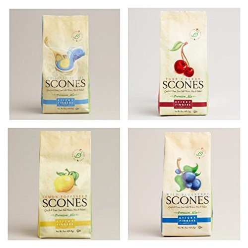 Sticky Fingers Scone Mix Variety Pack Of 4 Original, Wild Blueb