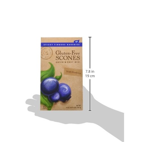 Sticky Fingers Bakeries Gluten Free Scone Mix Wild Blueberry -- Sticky Fingers Bakeries Gluten Free Scone Mix Wild Blueberry --
