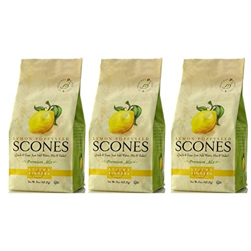 Sticky Fingers Scones Lemon Poppyseed, 15-Ounce Pack Of 3