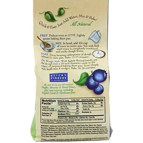 Pack Of 6, 15 Oz Sticky Fingers Bakeries Bulk Scone Mix: Just Ad Pack Of 6, 15 Oz Sticky Fingers Bakeries Bulk Scone Mix: Just Ad