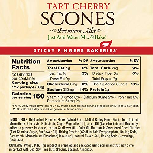 Sticky Fingers Bakeries, English Scone Mix, Tart Cherry, Just Ad