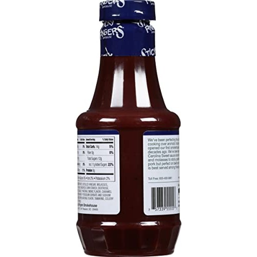 Sticky Fingers Smokehouse Carolina Sweet Barbecue Sauce 18 Ounc...
