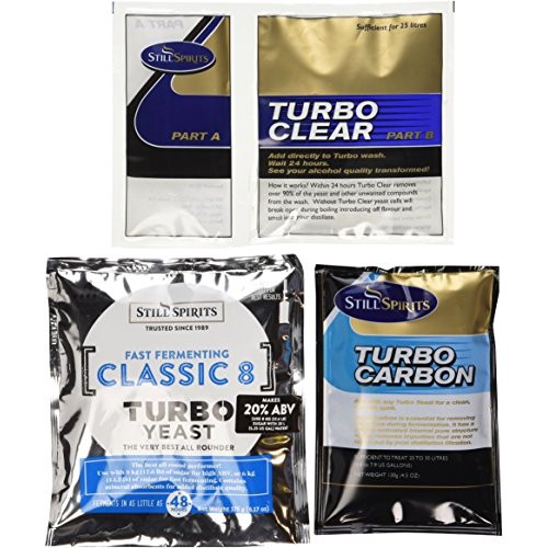 Still Spirits Triple Pack - Classic 8 Turbo Yeast, Turbo Carbon