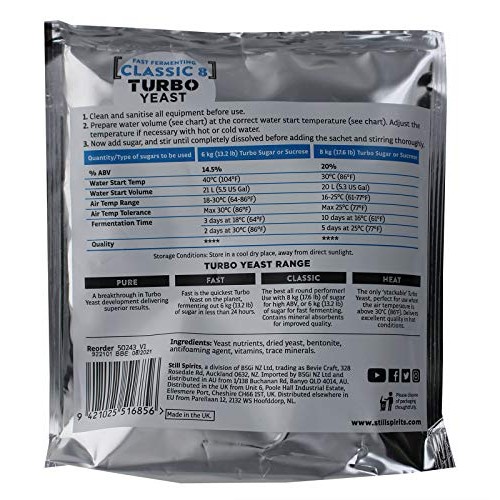Still Spirits Turbo Classic 8 Yeast Pack Of 5