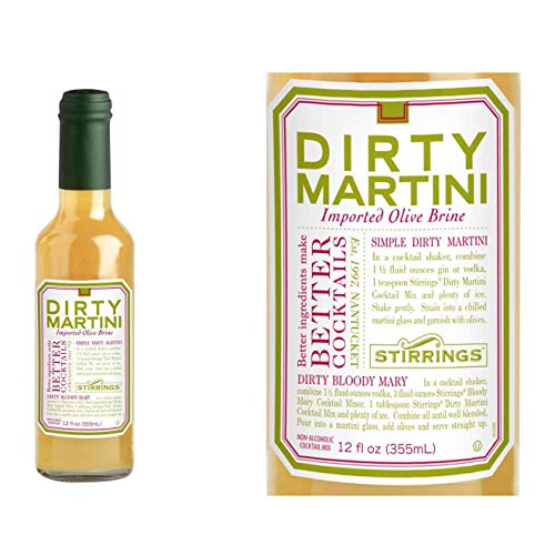 Stirrings All Natural Dirty Martini Cocktail Mixer - 12 Ounce Bo