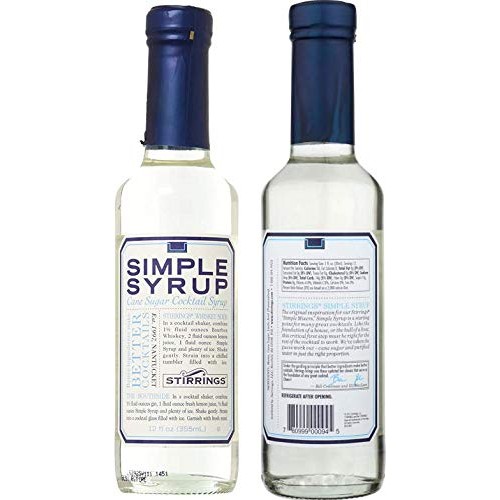 Stirrings Pure Cane Simple Syrup Cocktail Mixer - Excellent Flav