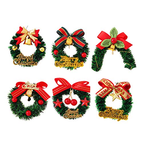 Stobok 6Pcs Christmas Cake Toppers Santa Cupcake Toothpick Muffi