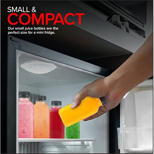 12 oz Juice Bottles with Caps for Juicing 12 pack - Reusable C...