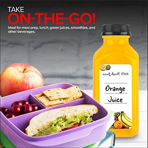 12 oz Plastic Bottles with Caps 100 Pack - Reusable Clear Empt...