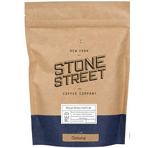 Half Caff Ground Coffee | 1 Lb Bag | Swiss Water Processed Chemi