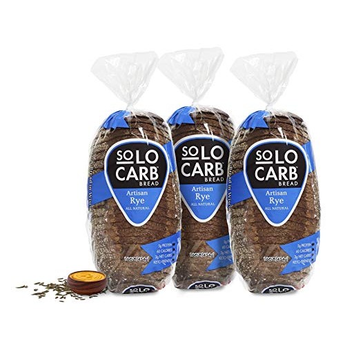 Solo Carb Bread Artisan Rye 3 Loaves Per Order